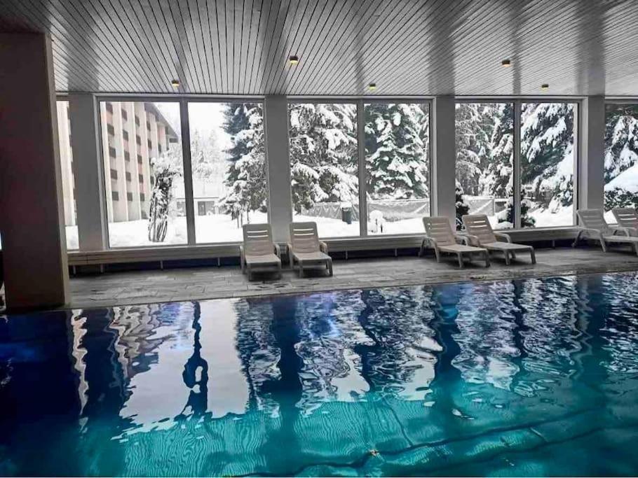 Modern Laax Apt, Swimming Pools, Wellness & Tennis Bagian luar foto